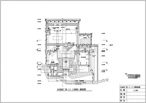 某大型水电站厂房cad设计全套施工图纸 甲级院设计